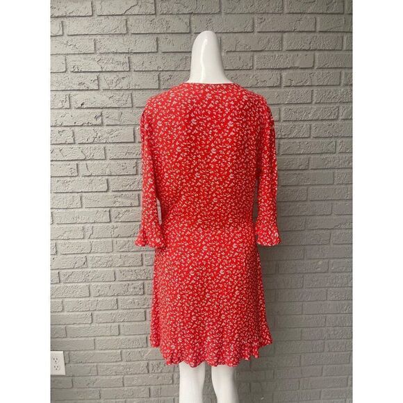 Loft Faux Wrap Floral Print Skort Romper Dress Size S - Picture 4 of 14